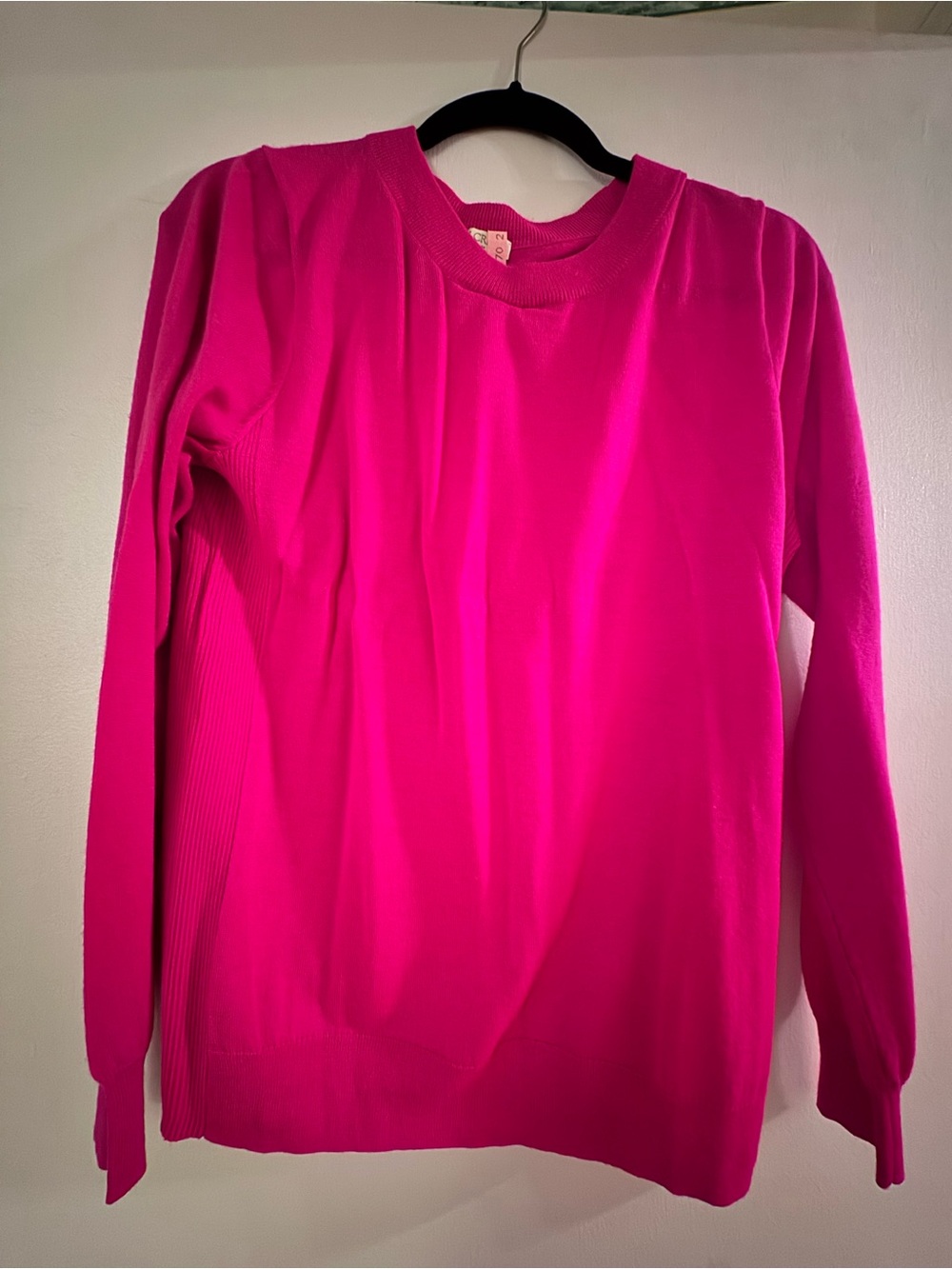 J. Crew Vibrant Pink Crewneck Sweater